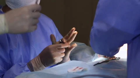 The doctor makes an operation Stock Footage 61105700