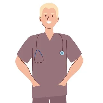 Doctor man smiling Stock Illustration