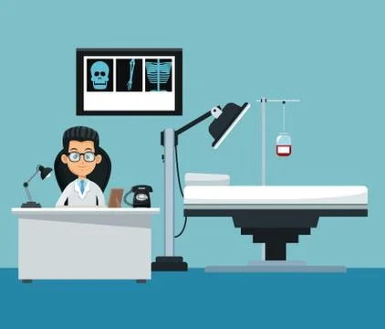 Doctor office professional practitioner Stock Illustration