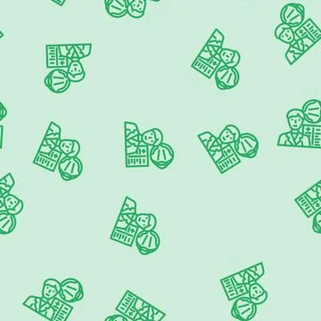 Doctor optometry vision eye line vector seamless pattern Stock Illustration