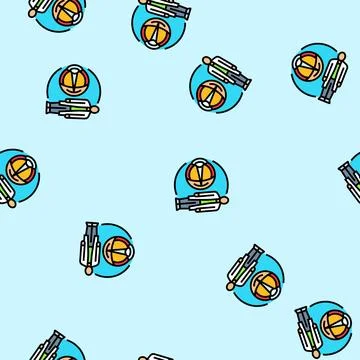 Doctor optometry vision eye vector seamless pattern イラスト素材