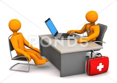 Doctor patient Stock Illustration