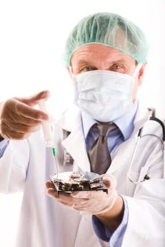 Doctor pc Stock Photos