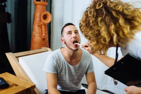 At the doctor Stock Photos
