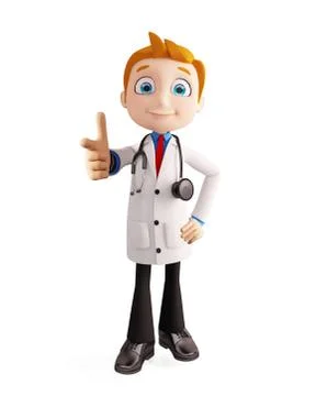 Doctor with pointing pose Stock Illustration
