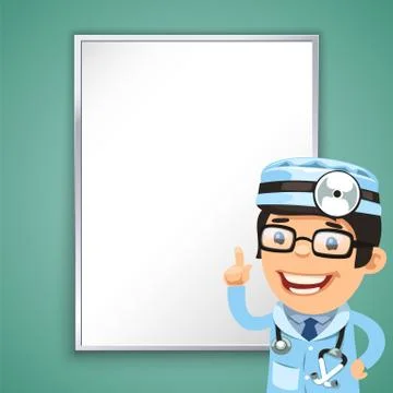 Doctor Points on the Board Stock Illustration
