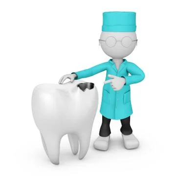 Doctor points to tooth イラスト素材