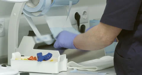 The doctor prepares for the operation Stock Footage 246744166