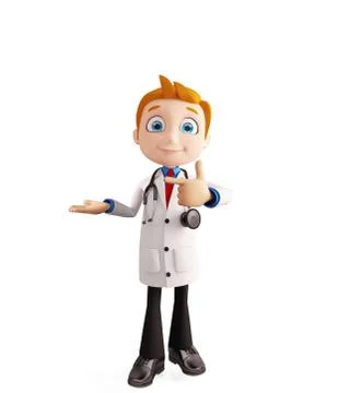 Doctor with presentation pose Stock-Illustration