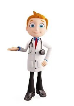 Doctor with presentation pose Stock-Illustration