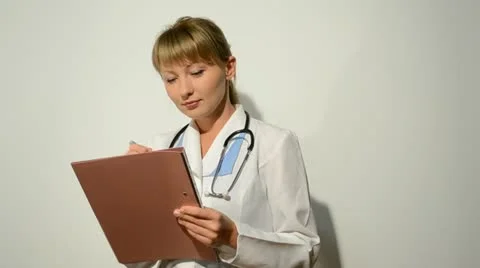 Doctor reads 库存影片 12392581