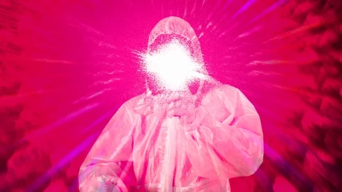 Doctor Remotely Measures Temperature 4K Stock Footage 129145979