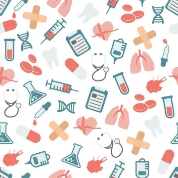 Doctor seamless pattern Stock Illustration