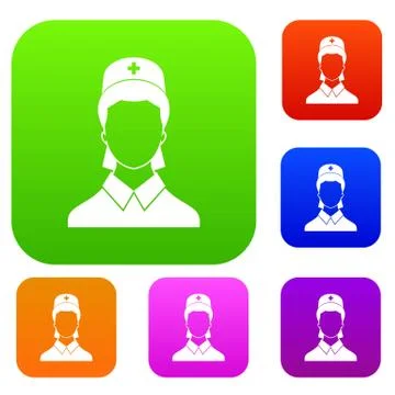 Doctor set collection Stock Illustration