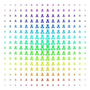 Doctor Shape halftone Spectrum effect 스톡 일러스트