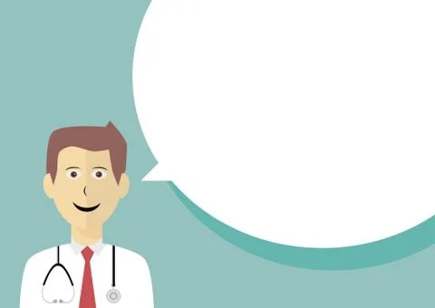 Doctor with speech bubble Stock Illustration