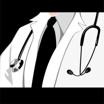 Doctor with stethoscope Stock Illustration