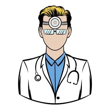 Doctor with stethoscope Stock Illustration