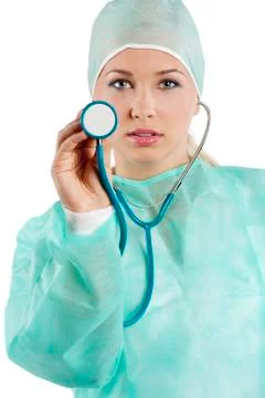 Doctor with stethoscope Stock Photos