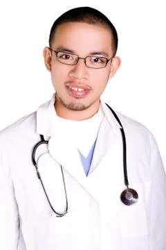 Doctor in stethoscope Foto stock