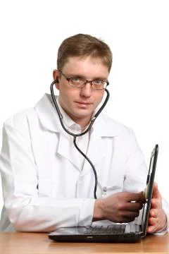 Doctor with stethoscope Stock Photos