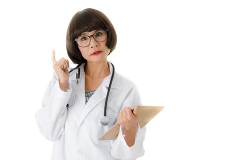 Doctor with stethoscope using tablet Stock-Fotos