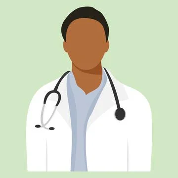 Doctor with stethoscope, vector illustration Stock Illustration