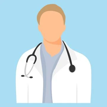 Doctor with stethoscope, vector illustration Stock Illustration