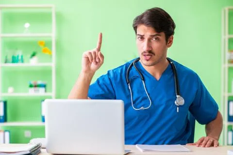 Doctor student explaining heart problems Stock Photos