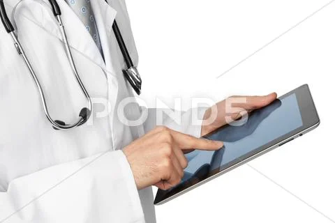 Doctor with tablet computer Stock Photos