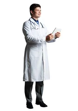Doctor with a tablet computer Stock Photos