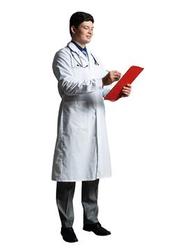 Doctor with tablet for documents Stock Photos