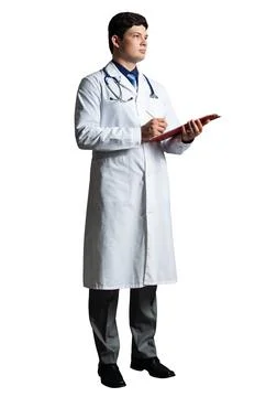 Doctor with tablet for documents Stock Photos