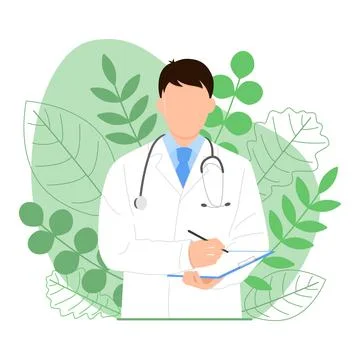 Doctor with a tablet Stock Illustration