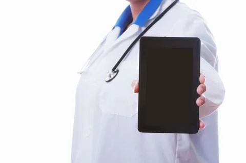 Doctor with Tablet Stock Photos