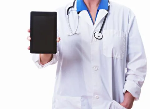 Doctor with Tablet Stock Photos