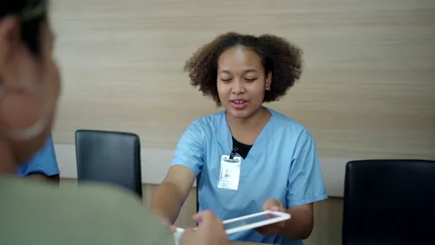 Doctor talking to patient. Stock Footage 182011355