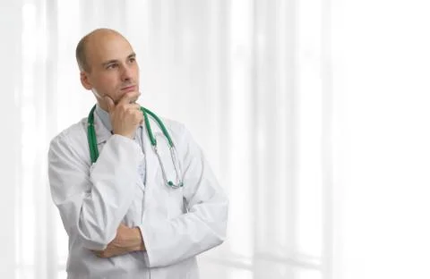 Doctor thinking Stock Photos