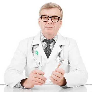  Doctor with tooth paste and tooth brush in hands Medical doctor with toot... Stock Photos
