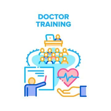 Doctor Training Vector Concept Color Illustration Stock Illustration