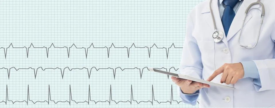 Doctor using a digital table Stock Photos