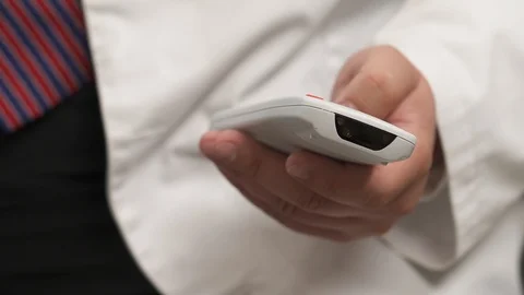 Doctor using remote control device. Professional ophthalmological equipment. Stock Footage 108440780