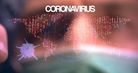 Doctor using smart technology to research the Coronavirus pandemic Video stock 123717663
