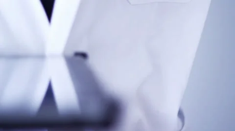 DOCTOR USING A TABLET Stock Footage 28192460