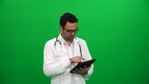 Doctor Using A Tablet Stock Footage 88651998