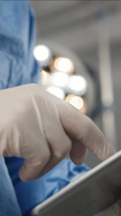 Doctor Using Tablet in Hospital Stock Footage 316186560