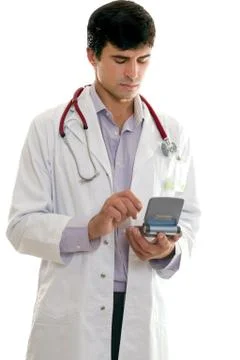 Doctor using technology Stock Photos
