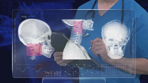 Doctor Using Touch Screen  Video stock 200712703