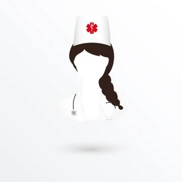 Doctor vector icon. Isolated on white. Stock Illustration