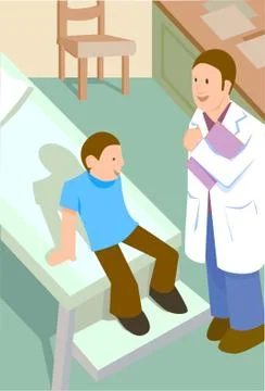 Doctor visit Stock Illustration